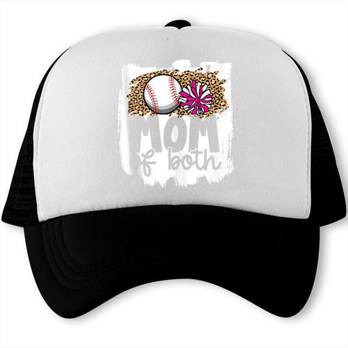 Cheer Baseball Mom Of Both Baseball And Cheer Mother Trucker Cap - Sportilla