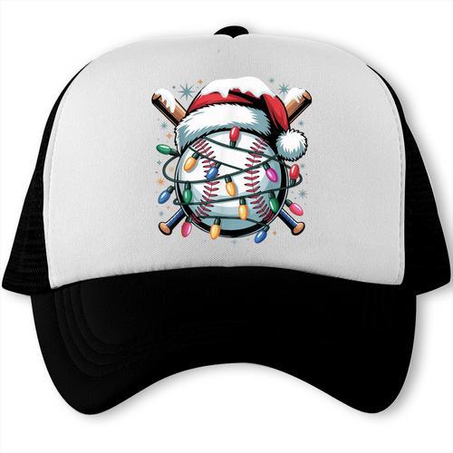 Christmas Baseball Boy Youth Kid Men Santa Hat Xmas Baseball Trucker Cap - Sportilla