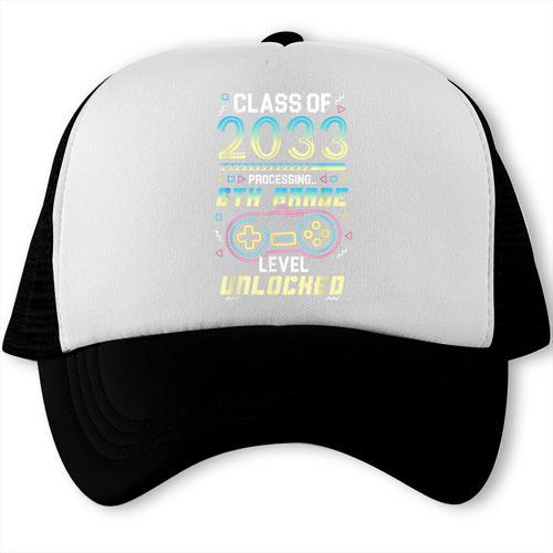 Class 2033 Gaming 6th Grade Level Unlocked Back To School Trucker Cap - Savourry