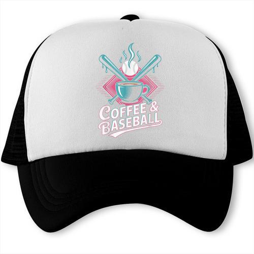 Coffee And Baseball Baseball Player Trucker Cap - Sportilla