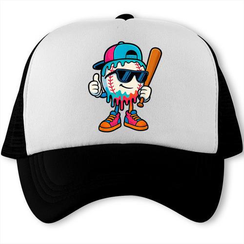 Cool Baseball Drip For Boys Ice Cream Drip Baseball Kids Trucker Cap - Sportilla