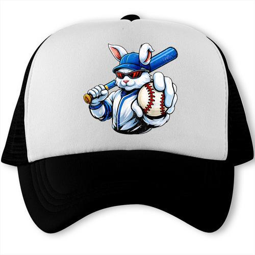 Cool Rabbit Baseball Easter Men Boy Toddler Kid Trucker Cap - Sportilla