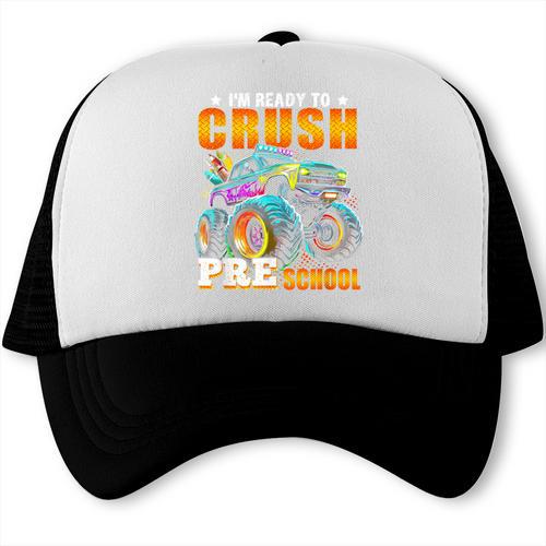 Crush Preschool Monster Truck Back To School Kids Boys Trucker Cap - Savourry