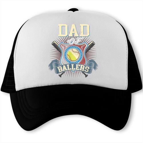 Dad Of Ballers Volleyball Baseball Dad Of Baller Dad Of Trucker Cap - Sportilla