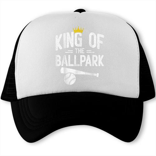 Dad Baseball For Men Baseball Dad King Of Ballpark Trucker Cap - Sportilla