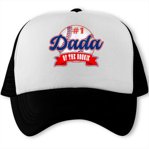 Dada Rookie Of Year 1st Birthday Baseball Theme Matching Trucker Cap - Sportilla