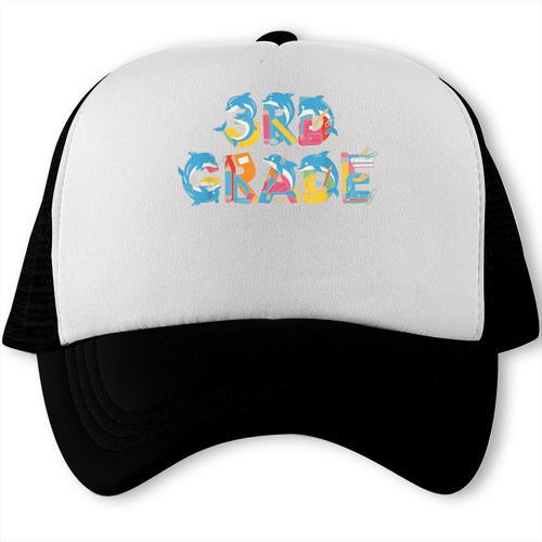 Dolphin Third Grade Back To School Kids Boys Girls Trucker Cap - Savourry