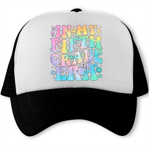 In My Fifth Grade Era Girl Tie Dye 5th Grade Back To School Trucker Cap - Savourry