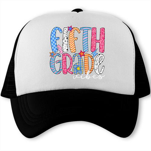 Fifth Grade Vibes 5th Grade Team Retro Back To School Trucker Cap - Savourry