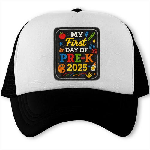 My First Day Of Pre-K 2025 Back To School Kids Trucker Cap - Savourry