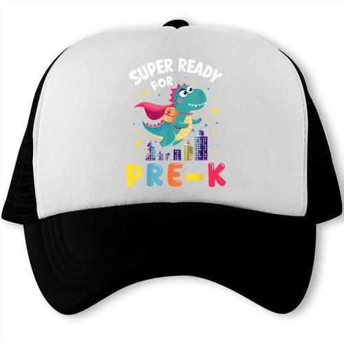 First Day Pre-K Back To School Dinosaur Trucker Cap - Savourry