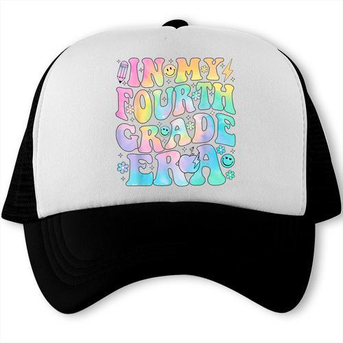 In My Fourth Grade Era Girl Tie Dye 4th Grade Back To School Trucker Cap - Savourry