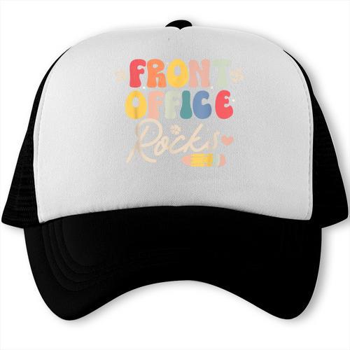 Front Office Rocks Back To School Secretary Admin Staff Tee Trucker Cap - Savourry