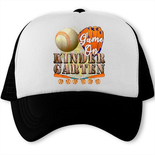 Game On Kindergarten Baseball Back To School Student Kid Boy Trucker Cap - Savourry