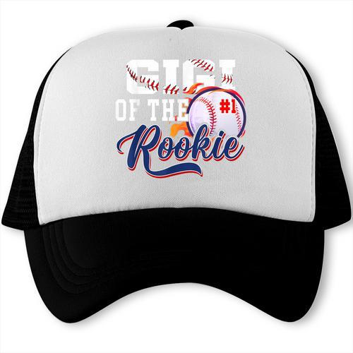 Gigi Rookie Of Year 1st Birthday Baseball Theme Matching Trucker Cap - Sportilla