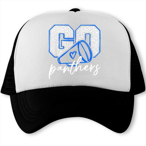 Go Cheer Panthers School Sports Name Spirit Back To School Trucker Cap - Savourry