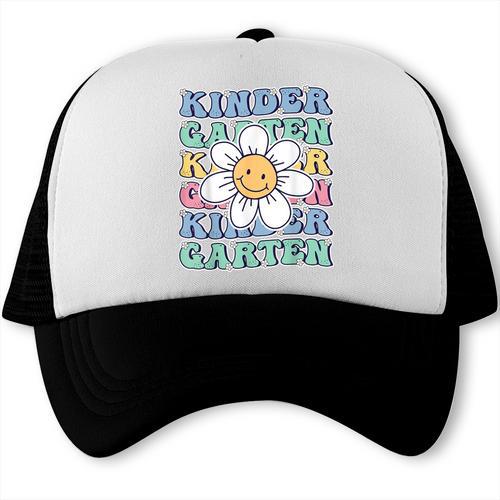 Groovy Kindergarten Back To School First Day Of Kindergarten Trucker Cap - Savourry