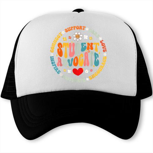 Groovy Student Advocate Appreciation Back To School Trucker Cap - Savourry