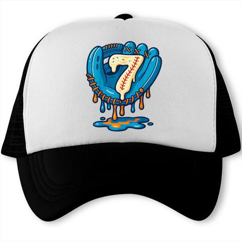 Ice Cream Baseball Glove 7th Birthday Edition Trucker Cap - Sportilla