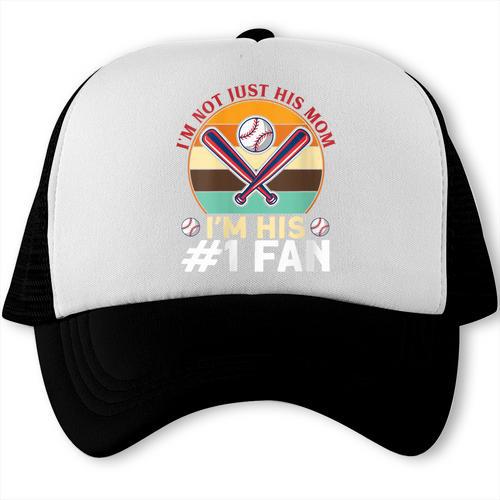 I'm Not Just His Mom Baseball Moms Baseball Mothers Trucker Cap - Sportilla