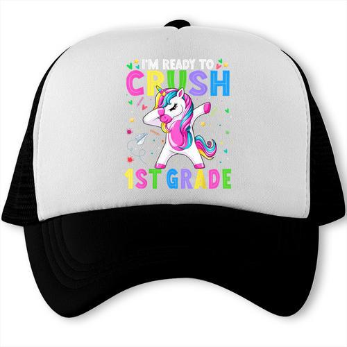 I'm Ready For First Grade Back To School 1st Grade Girls Trucker Cap - Savourry