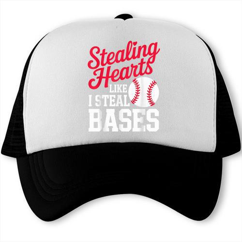 Kids Stealing Hearts Cute Baseball Boys Trucker Cap - Sportilla