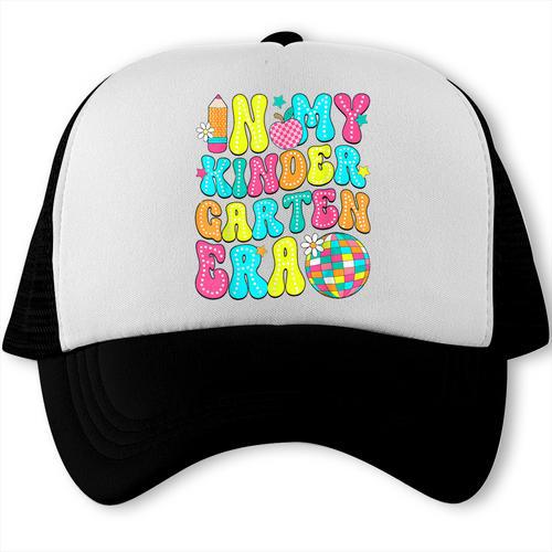 In My Kindergarten Era Groovy Back To School Trucker Cap - Savourry