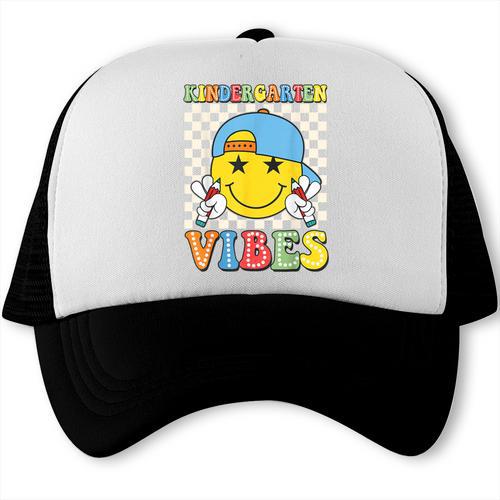 Kindergarten Vibes Kid Back To School Class Kindergarten Boy Trucker Cap - Savourry