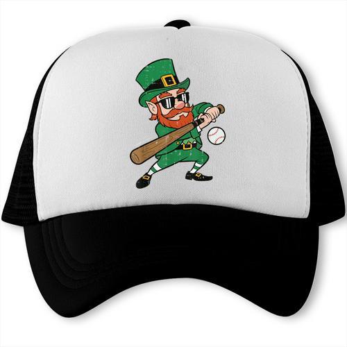 Leprechaun Baseball St Patricks Day Saint Pattys Men Boys Trucker Cap - Sportilla