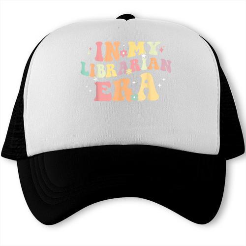 In My Librarian Era Retro Back To School Bookworm Book Lover Trucker Cap - Savourry