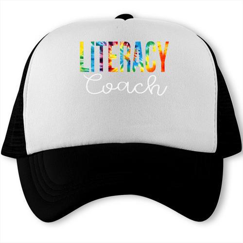 Literacy Coach Women Tie Dye Back To School Appreciation Day Trucker Cap - Savourry
