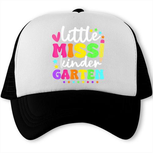 Little Miss Kindergarten Kids Girls Pencil Back To School Trucker Cap - Savourry