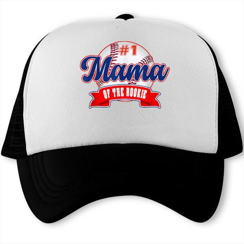 Mama Rookie Of Year 1st Birthday Baseball Theme Matching Trucker Cap - Sportilla