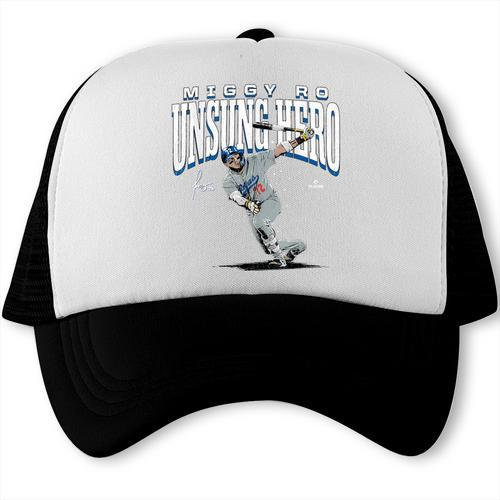 Miguel Rojas Unsung Hero Los Angeles Baseball MLBPA Trucker Cap - Sportilla