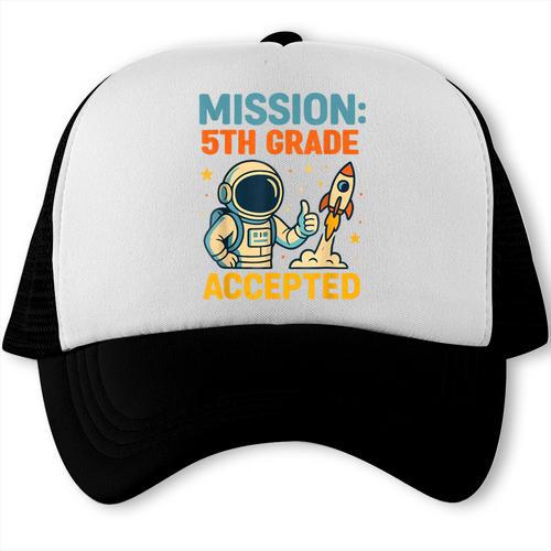 Mission Fifth 5th Grade Accepted Back To School Vintage Trucker Cap - Savourry
