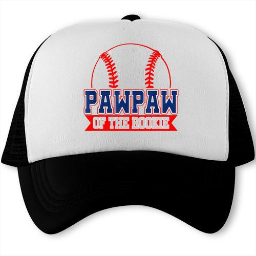 Pawpaw Rookie Of Year 1st Birthday Baseball Theme Matching Trucker Cap - Sportilla