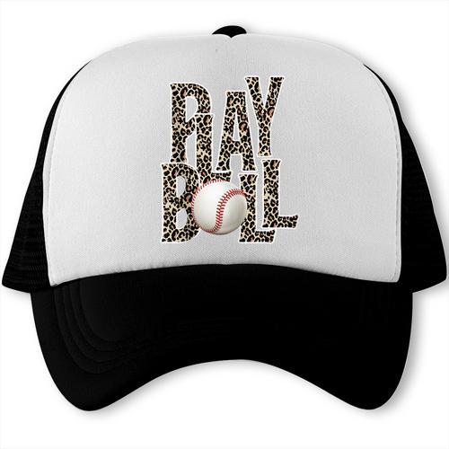 Play Ball Women Graphic Baseball Mom Baseball Trucker Cap - Sportilla