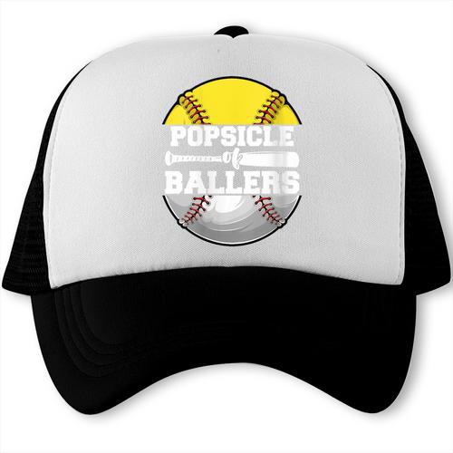 Popsicle Of Ballers Softball Baseball Dad Trucker Cap - Sportilla
