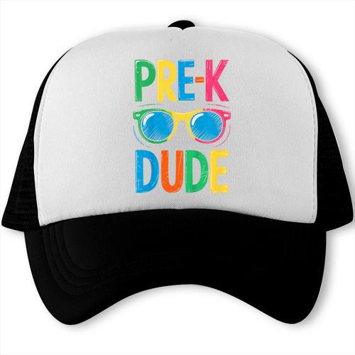 Pre-K Dude Shirt Back To School First Day Of Preschool Boy Trucker Cap - Savourry