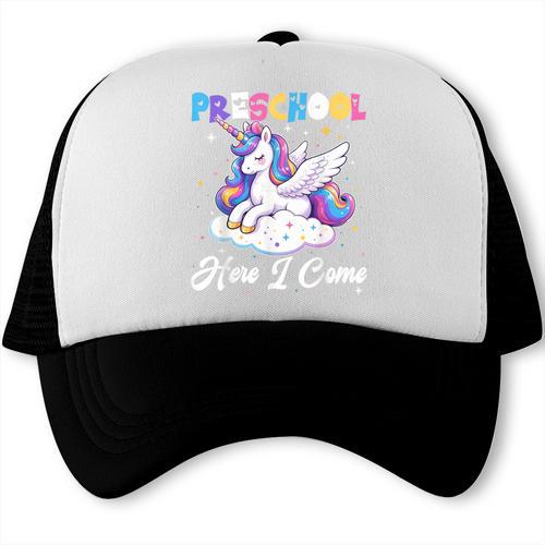 Preschool Here I Come Unicorn Back To School Girl Student Trucker Cap - Savourry