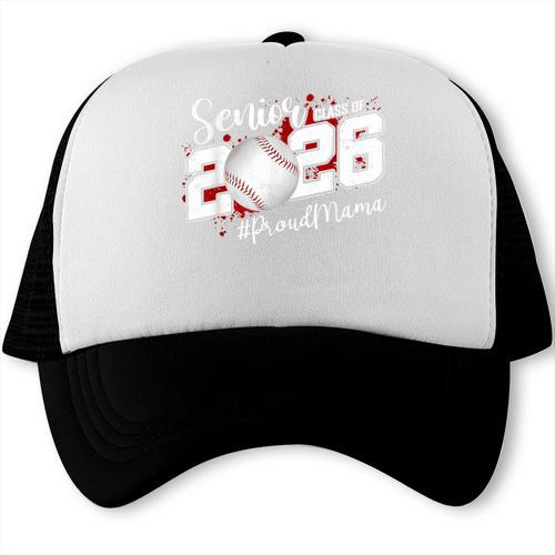 Proud Mama Of A 2026 Senior Baseball Graduation Mom Trucker Cap - Sportilla