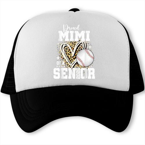 Proud Mimi Of A 2026 Senior Baseball Graduation Leopard Trucker Cap - Sportilla