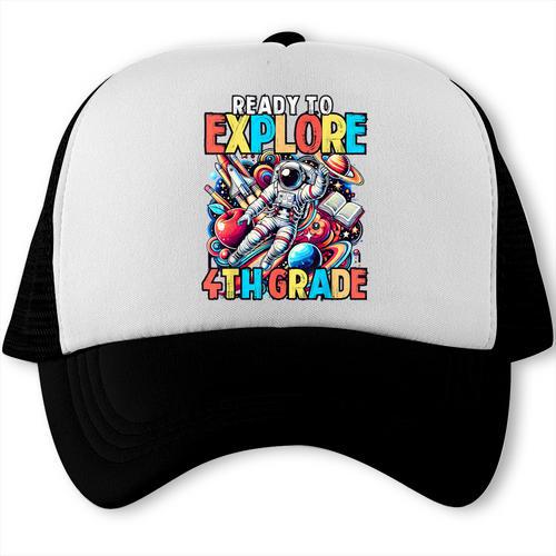 Ready To Explore 4th Grade Boys Astronaut Back To School Trucker Cap - Savourry