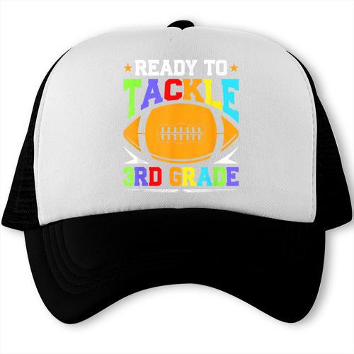 Ready To Tackle 3rd Grade Back To School Kids Football Trucker Cap - Savourry