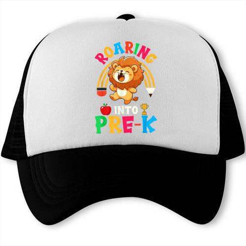Roaring Into Pre-Kindergarten Lion Pre K Back To School Trucker Cap - Savourry