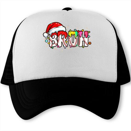Santa Bruh Baseball Christmas Xmas Meme Pajamas Family Trucker Cap - Sportilla