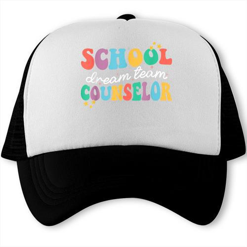 School Counselor Dream Squad Team Back To School Counseling Trucker Cap - Savourry