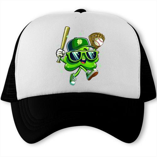 Shamrock Lucky Clover Baseball Patricks Day Family Matching Trucker Cap - Sportilla