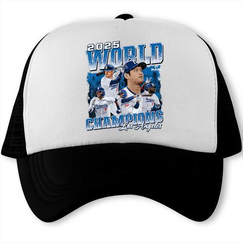 Shohei Ohtani 2025 Los Angeles Baseball Champions MLBPA Trucker Cap - Sportilla