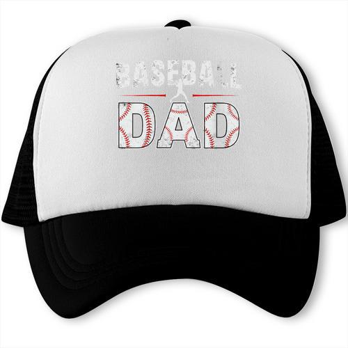 Softball Ball Dad Baseball Dad Parent Fathers Day Baseball Trucker Cap - Sportilla